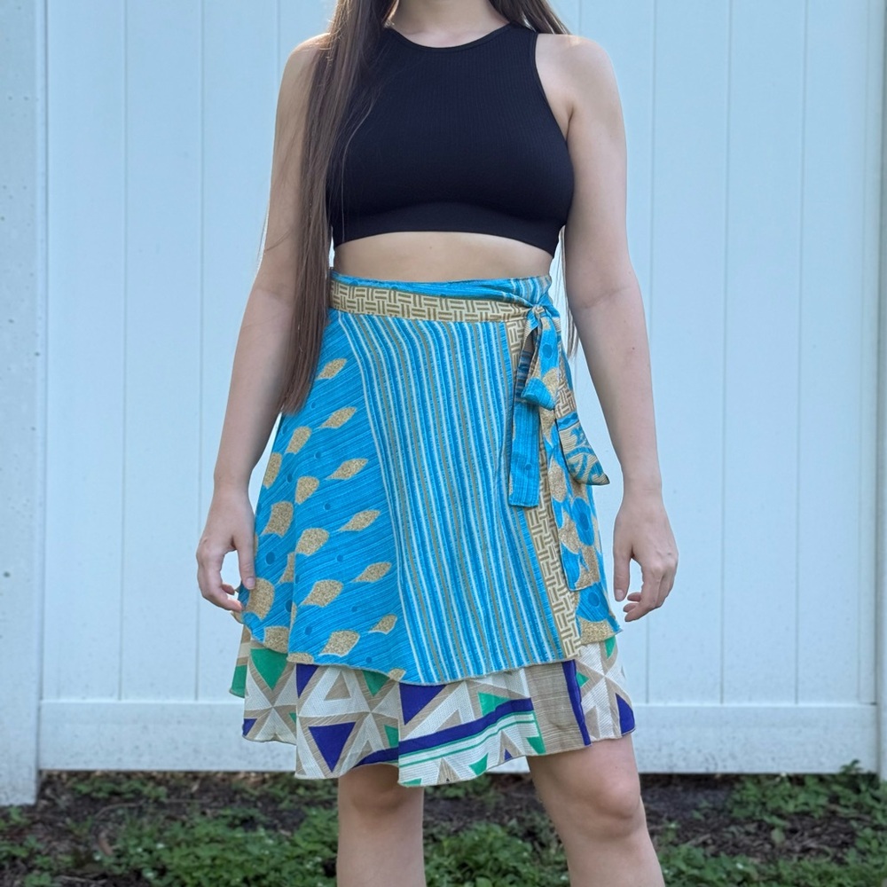 Reversible Sari Wrap Skirt